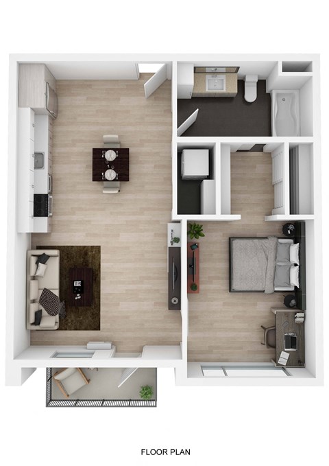 1 Bedroom H Floor Plan